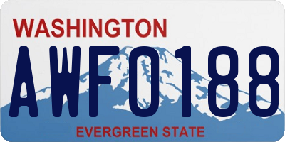 WA license plate AWF0188
