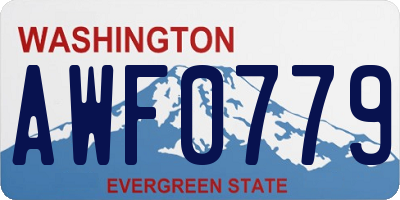 WA license plate AWF0779