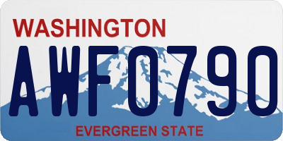 WA license plate AWF0790