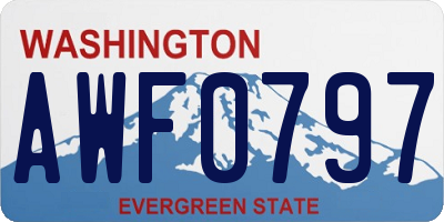 WA license plate AWF0797