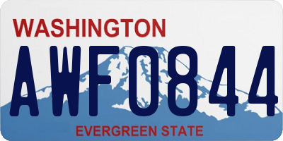WA license plate AWF0844