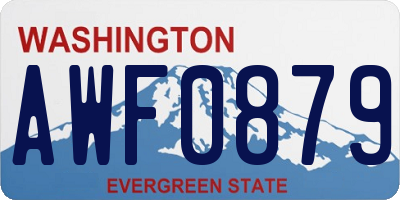WA license plate AWF0879