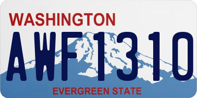WA license plate AWF1310