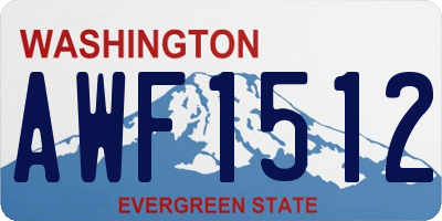 WA license plate AWF1512