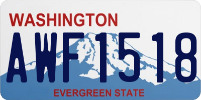 WA license plate AWF1518