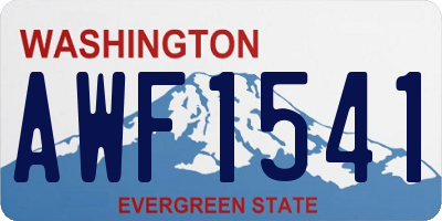 WA license plate AWF1541