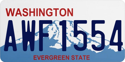 WA license plate AWF1554