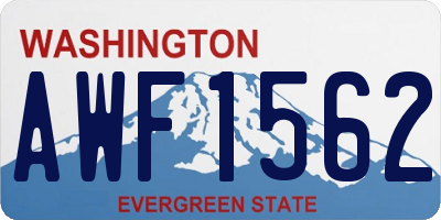 WA license plate AWF1562