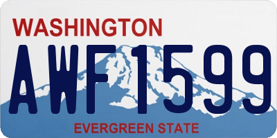 WA license plate AWF1599