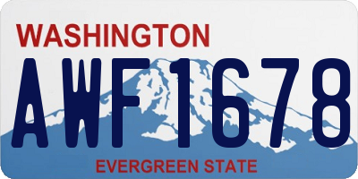 WA license plate AWF1678