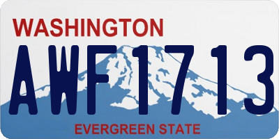 WA license plate AWF1713