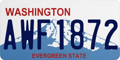 WA license plate AWF1872