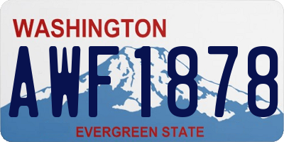 WA license plate AWF1878