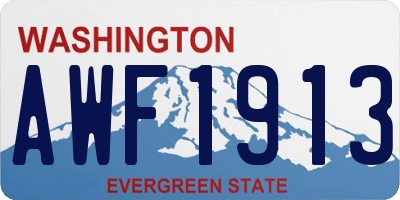 WA license plate AWF1913