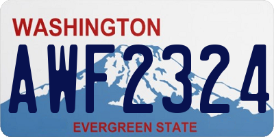 WA license plate AWF2324