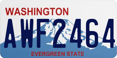 WA license plate AWF2464