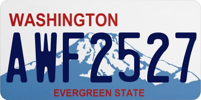 WA license plate AWF2527