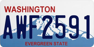WA license plate AWF2591