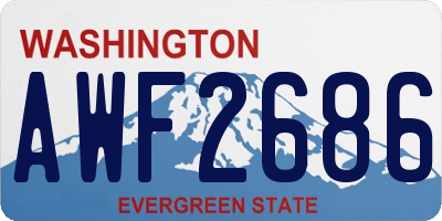 WA license plate AWF2686