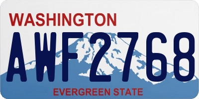 WA license plate AWF2768