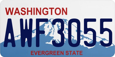 WA license plate AWF3055