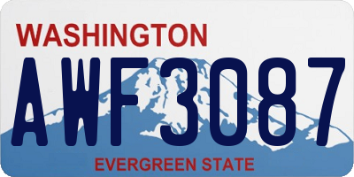 WA license plate AWF3087