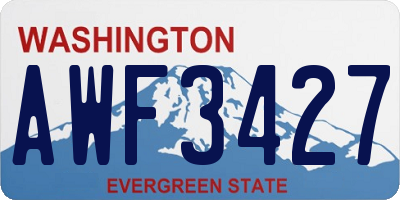 WA license plate AWF3427