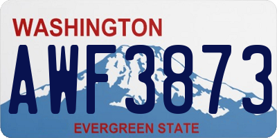 WA license plate AWF3873