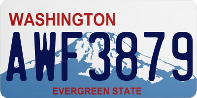 WA license plate AWF3879