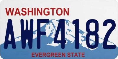 WA license plate AWF4182