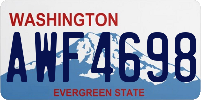 WA license plate AWF4698