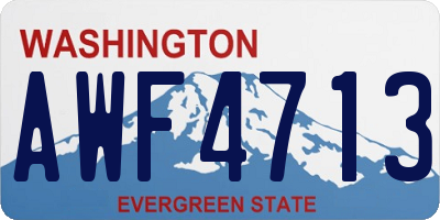 WA license plate AWF4713