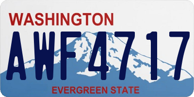 WA license plate AWF4717