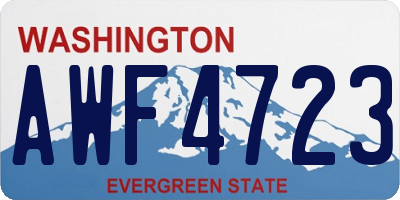 WA license plate AWF4723