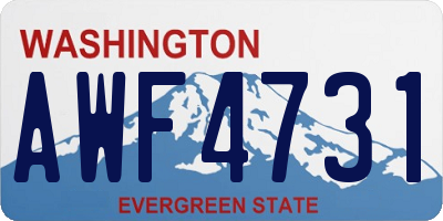 WA license plate AWF4731