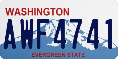 WA license plate AWF4741