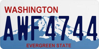 WA license plate AWF4744