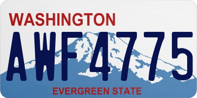 WA license plate AWF4775