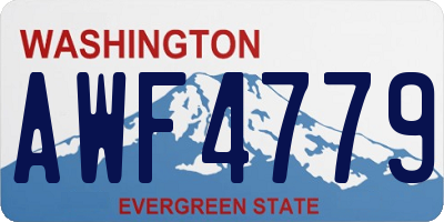 WA license plate AWF4779