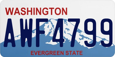 WA license plate AWF4799