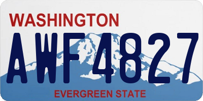 WA license plate AWF4827