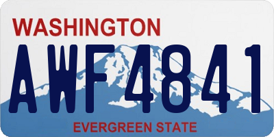 WA license plate AWF4841