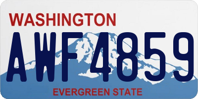WA license plate AWF4859