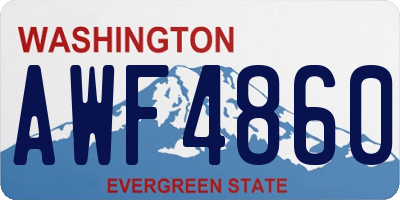WA license plate AWF4860