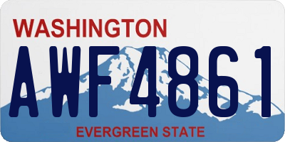 WA license plate AWF4861