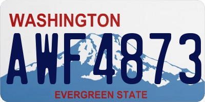 WA license plate AWF4873
