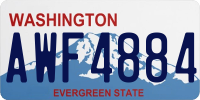 WA license plate AWF4884