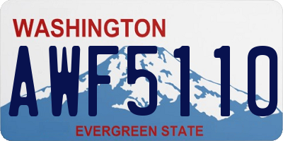 WA license plate AWF5110