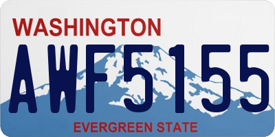 WA license plate AWF5155