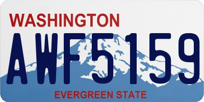 WA license plate AWF5159
